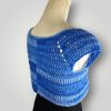 il_fullxfull.7667698898_jbdc.jpg Crochet Simple Blue Crop Top, Handmade Summer Top, Lightweight Crochet Tee, Size S/M - Lina And Stitches