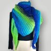 il_fullxfull.7667766294_pd6m.jpg Aurora Borealis Knitted Shawl Scarf, Gradient Green Blue Wrap, Soft Acrylic Yarn - Lina And Stitches