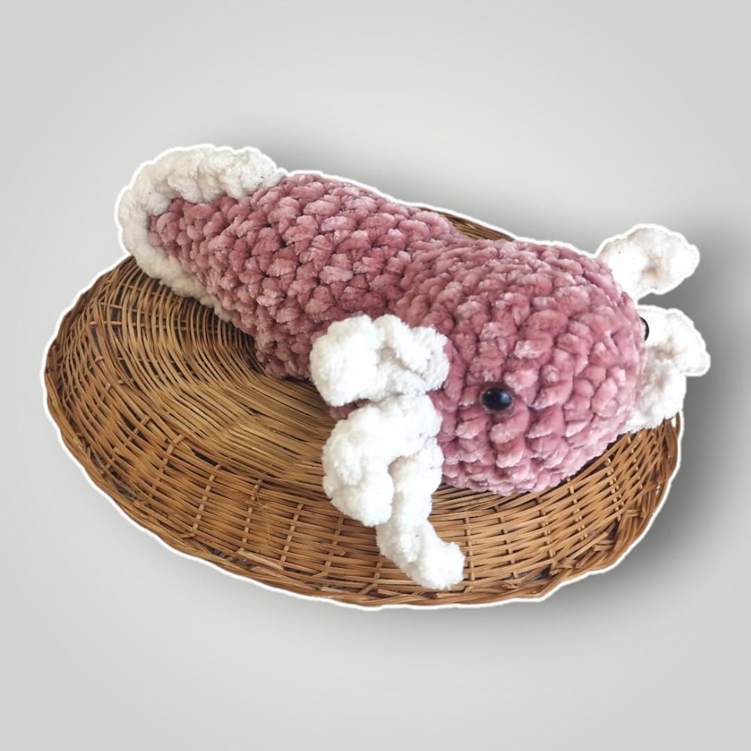 il_fullxfull.7667775954_7rj6.jpg Crochet Axolotl Plush | Handmade Axolotl Amigurumi | Soft Chenille Plush | Ready to Ship - Lina And Stitches