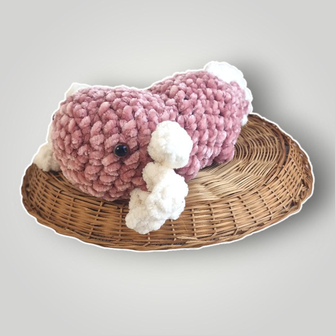 il_fullxfull.7667775958_7gy5.jpg Crochet Axolotl Plush | Handmade Axolotl Amigurumi | Soft Chenille Plush | Ready to Ship - Lina And Stitches