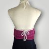 Handmade Crochet Babydoll Top, Halter Neck Summer Top, Adjustable Tie Back, Size M - Lina And Stitches