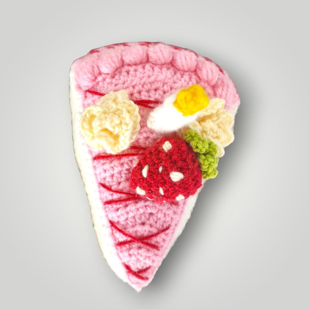 il_fullxfull.7715832391_izmg.jpg Crochet Cake Slice Plush with Candle โ Handmade Birthday Decor, Cute Cake Plush, Unique Crochet Gift - Lina And Stitches