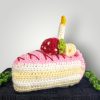 il_fullxfull.7715832393_8zb5.jpg Crochet Cake Slice Plush with Candle โ Handmade Birthday Decor, Cute Cake Plush, Unique Crochet Gift - Lina And Stitches