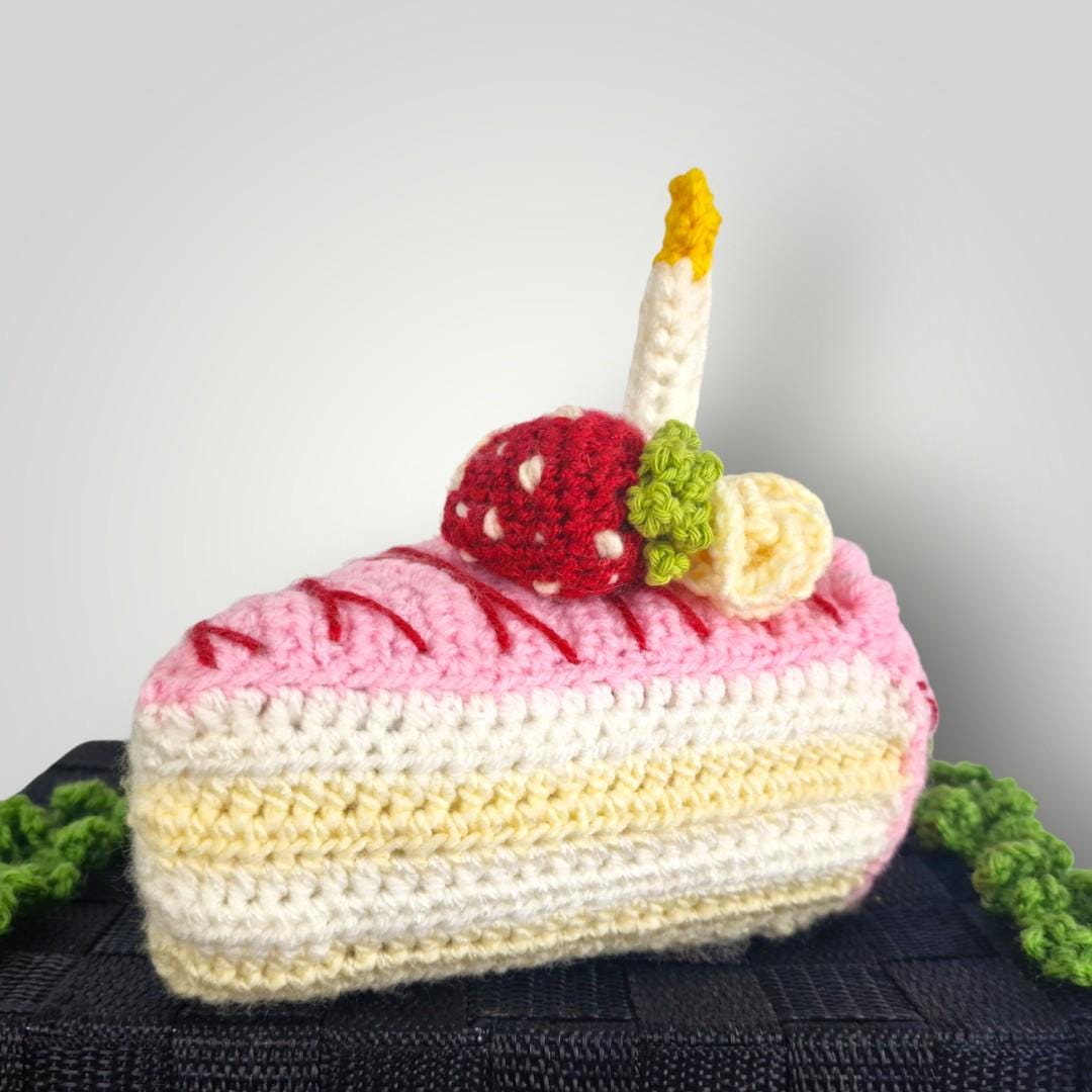 il_fullxfull.7715832393_8zb5.jpg Crochet Cake Slice Plush with Candle โ Handmade Birthday Decor, Cute Cake Plush, Unique Crochet Gift - Lina And Stitches