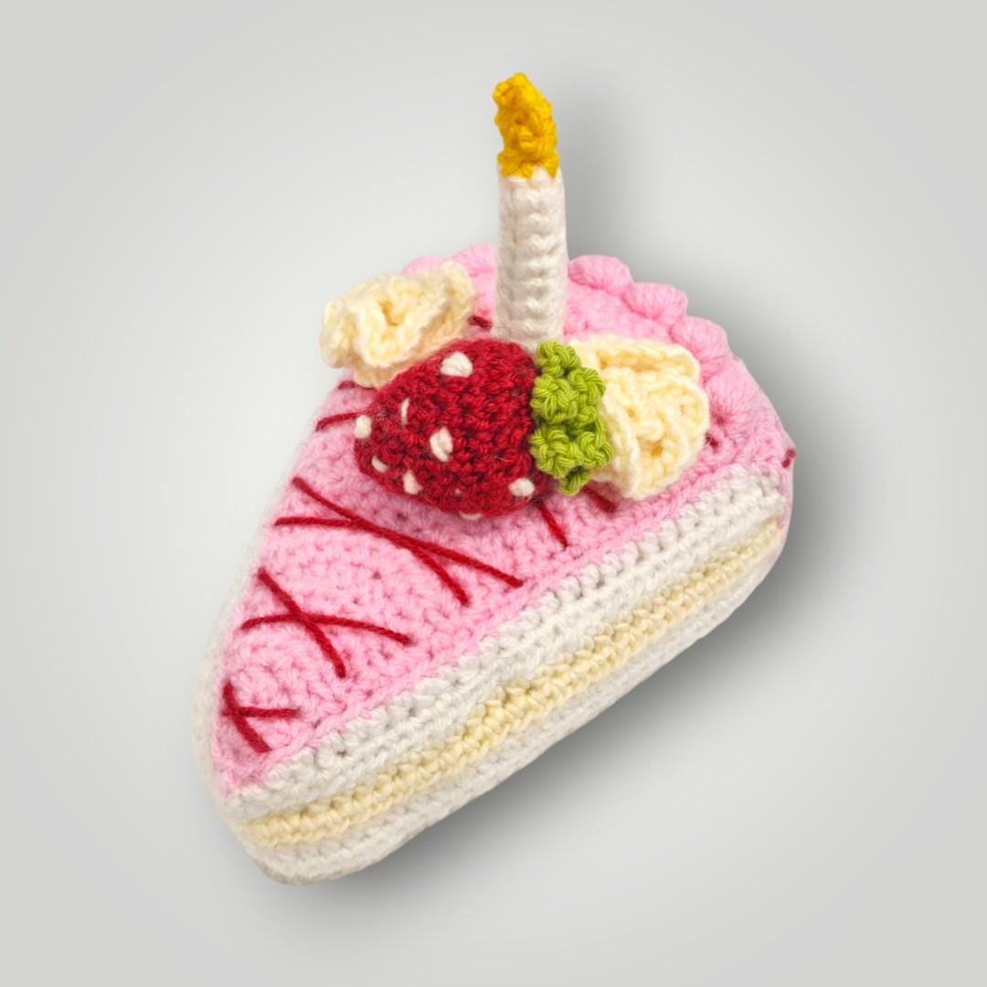 il_fullxfull.7715832397_avcg.jpg Crochet Cake Slice Plush with Candle โ Handmade Birthday Decor, Cute Cake Plush, Unique Crochet Gift - Lina And Stitches