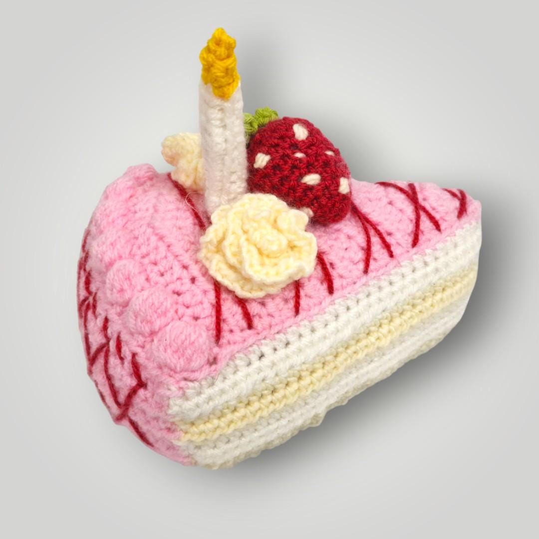 il_fullxfull.7715832405_b2es.jpg Crochet Cake Slice Plush with Candle โ Handmade Birthday Decor, Cute Cake Plush, Unique Crochet Gift - Lina And Stitches