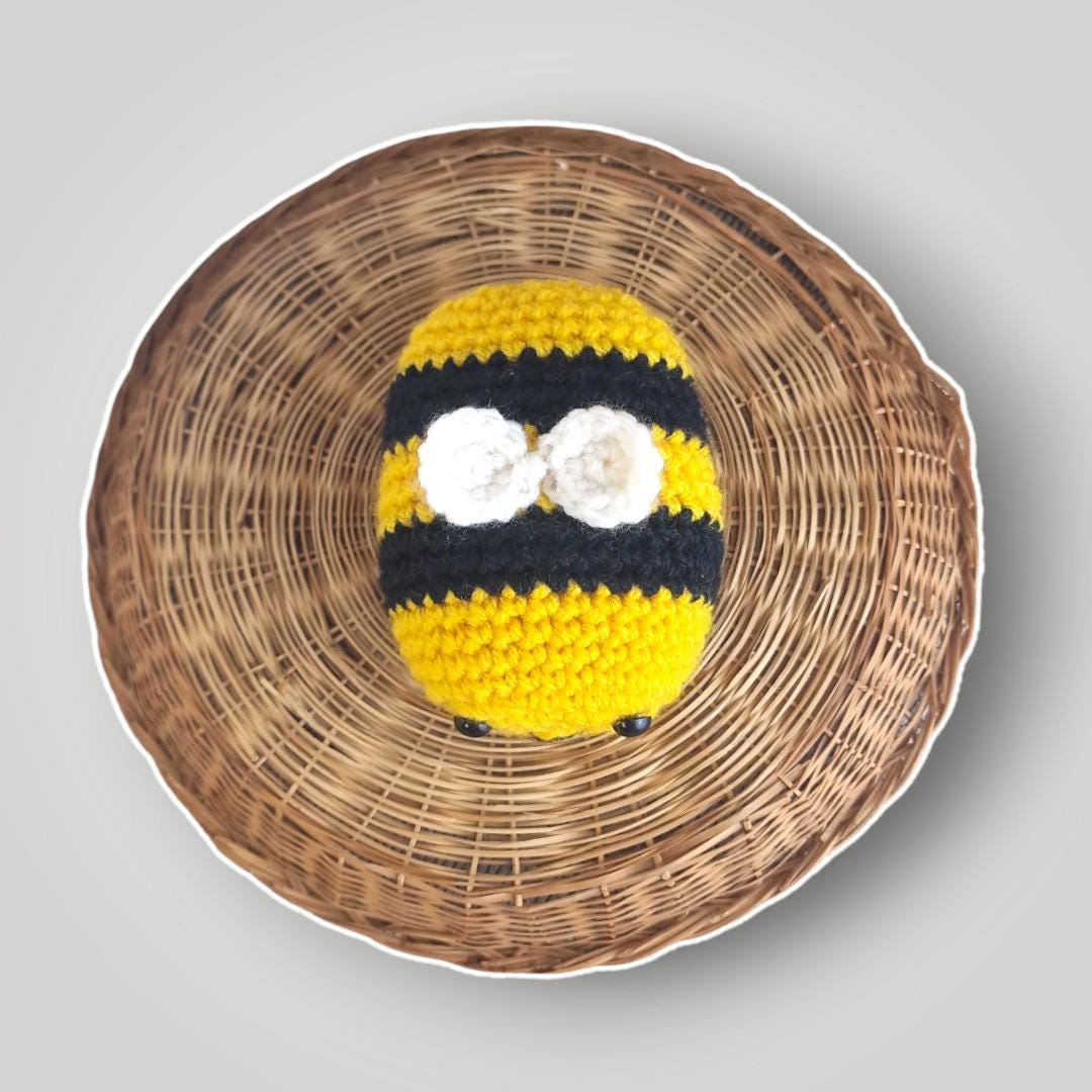 il_fullxfull.7715945033_jjod.jpg Crochet Bumble Bee Plush – Handmade Bee Amigurumi, Cute Decorative Plush, Small Crochet Gift - Lina And Stitches