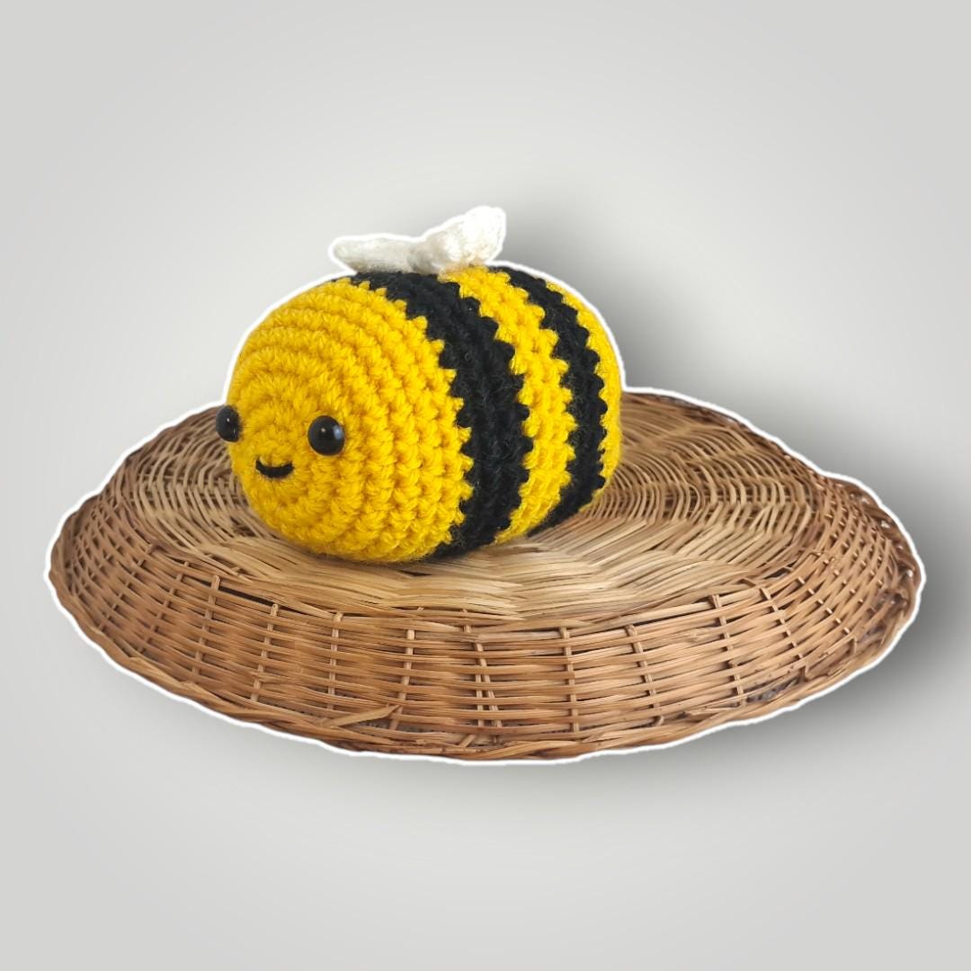 il_fullxfull.7715945035_inxj.jpg Crochet Bumble Bee Plush – Handmade Bee Amigurumi, Cute Decorative Plush, Small Crochet Gift - Lina And Stitches