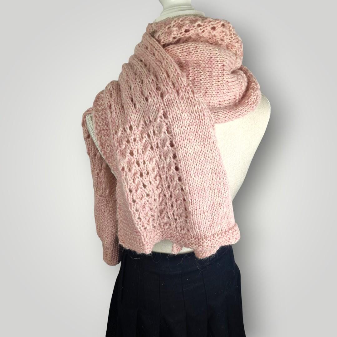 Lace & Love Scarf - Classic for Everyday | Hand Knit Scarf - Lina And Stitches