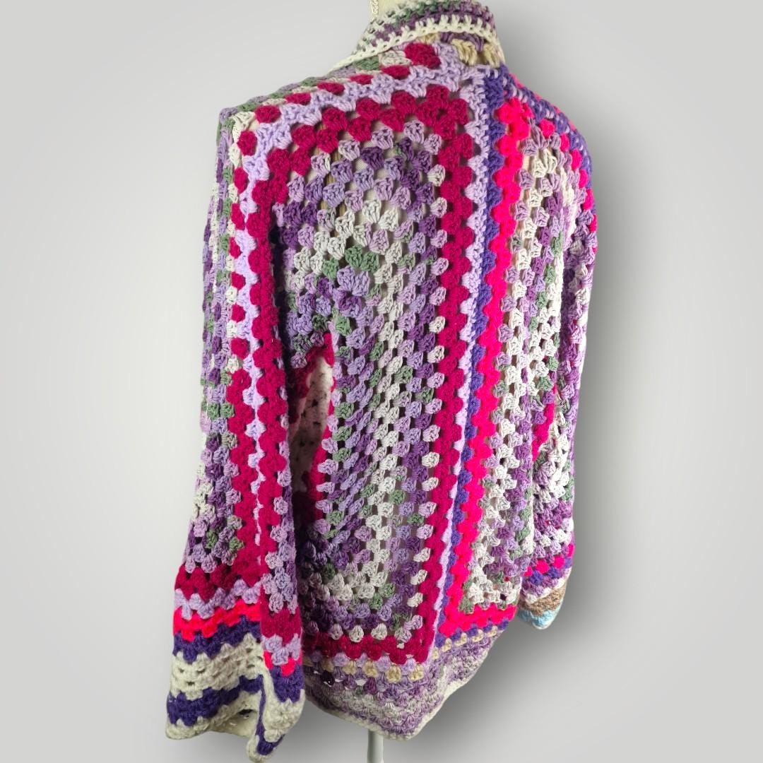 il_fullxfull.7758703582_7zpu.jpg Colorful Crochet Cardigan| Colorful Granny Style Cardigan - Lina And Stitches