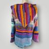 Colorful Knit Hoodie Sweater | Handmade Multicolor Knit Hoodie | Oversized L XL | One of a Kind - Lina And Stitches