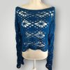 Handmade Floral Lace Crochet Sweater | Airy Spring Fall Top | Lightweight Merino Blend - Lina And Stitches
