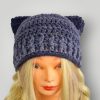 il_fullxfull.7758928142_8hdi.jpg Minimal Cat Ear Beanie Crochet, Handmade Cozy Beanie with Cat Ears - Lina And Stitches