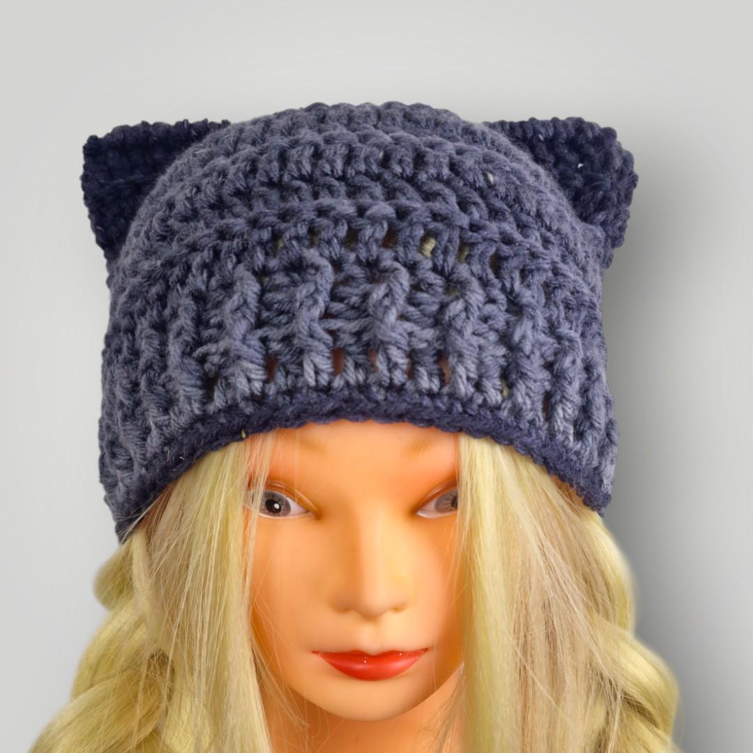 il_fullxfull.7758928142_8hdi.jpg Minimal Cat Ear Beanie Crochet, Handmade Cozy Beanie with Cat Ears - Lina And Stitches