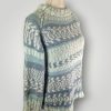 Nordic Frost Knit Sweater | Handmade Knitted Sweater | Nordic Pattern Pullover | Size L - Lina And Stitches