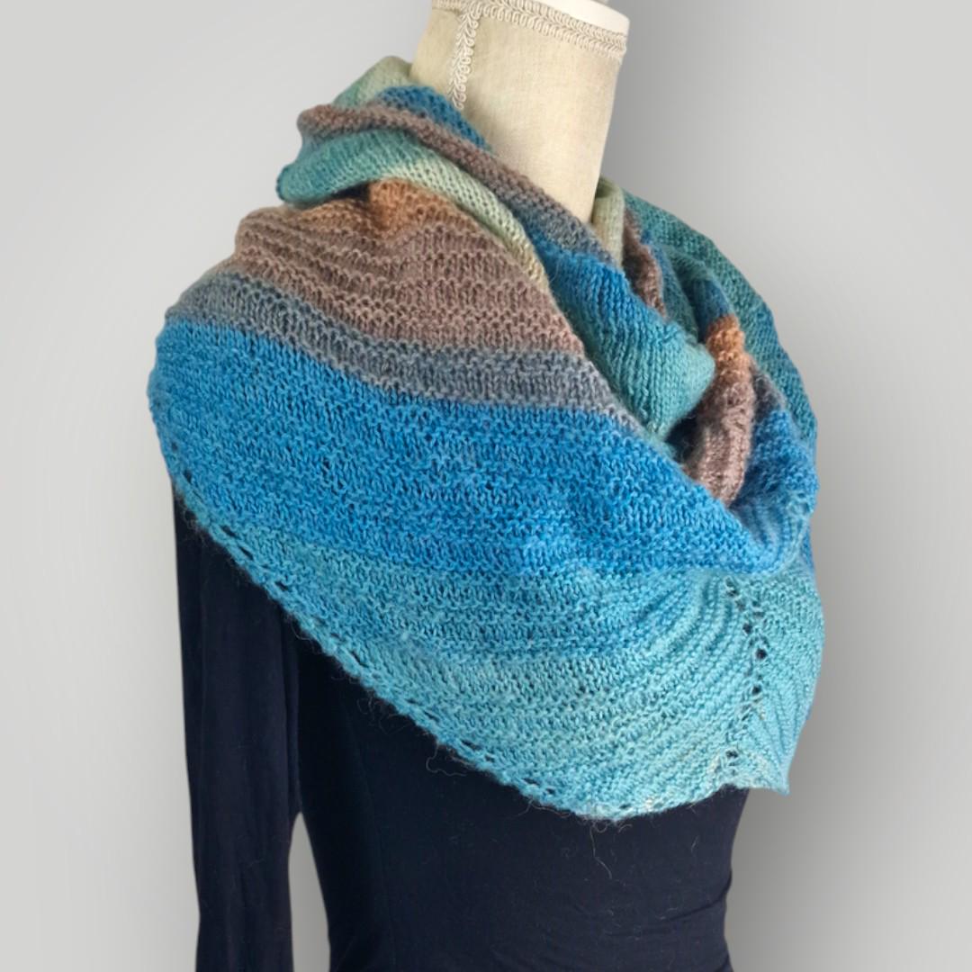 il_fullxfull.7758946668_bndg.jpg Ocean Whisper Wrap | Hand Knitted Large Shawl Wrap | Lightweight Acrylic | 185 cm - Lina And Stitches