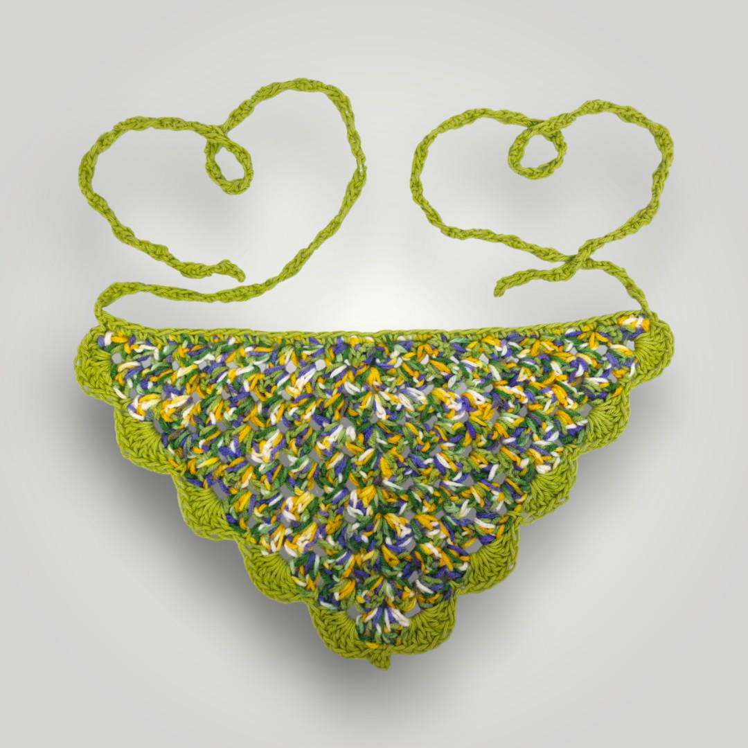 il_fullxfull.7759024288_jwyv.jpg Handmade Crochet Bandana Headscarf, Wildflower Bandana, Scalloped Edge, Spring Hair Accessory - Lina And Stitches