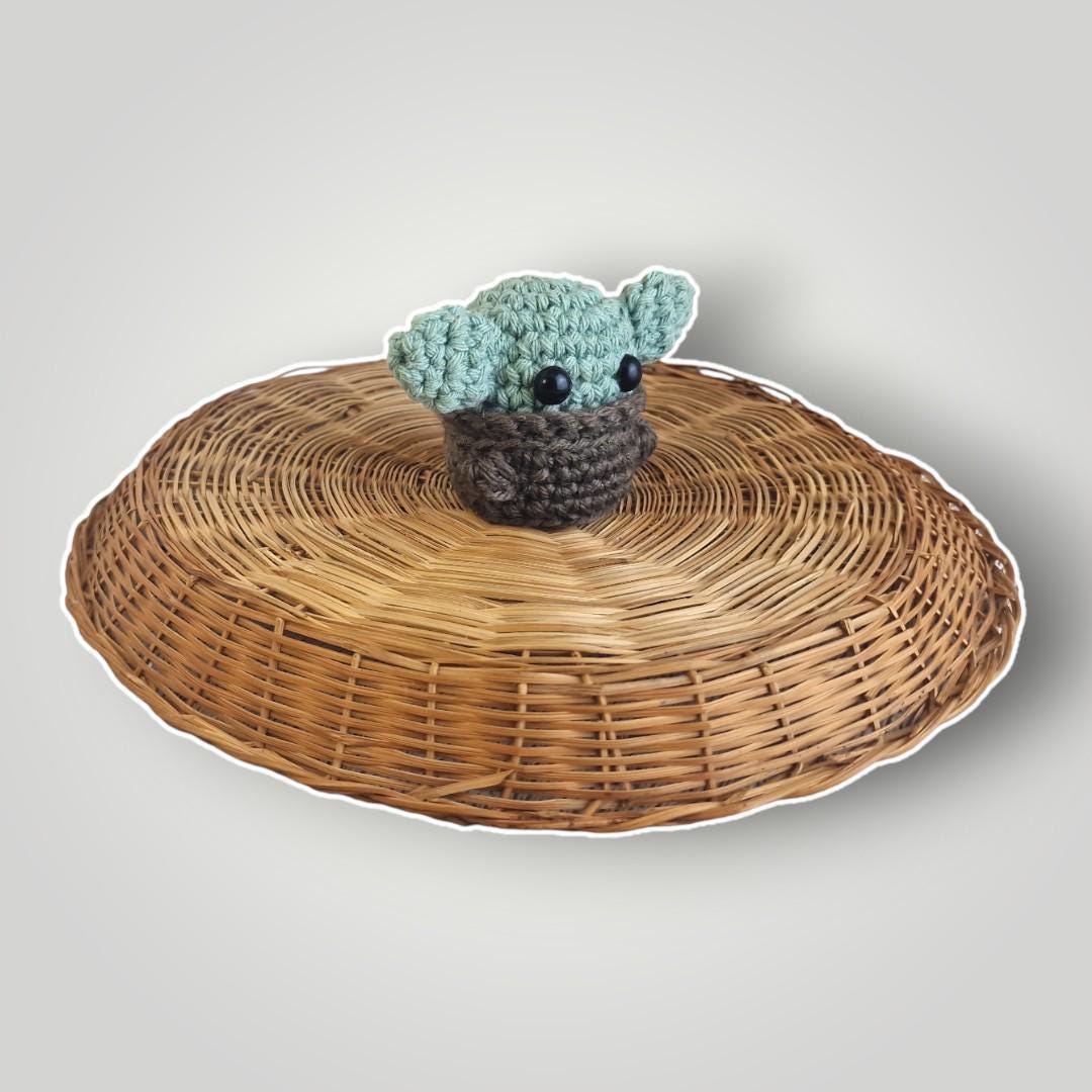 il_fullxfull.7806639101_22m0.jpg Handmade Baby Alien Amigurumi | Cute Crochet Alien Plush | Small Alien Figure | Ready to Ship - Lina And Stitches