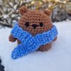 il_fullxfull.7806684089_m5zd.jpg Crochet Winter Bear Amigurumi with Scarf, Custom Color Bear Plush, Handmade Mini Teddy Gift, Pocket Buddy - Lina And Stitches