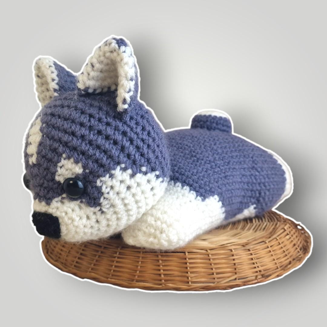 il_fullxfull.7806780311_lxq3.jpg Crochet Husky Plush | Handmade Amigurumi Husky | Stuffed Crochet Dog | 30 cm - Lina And Stitches