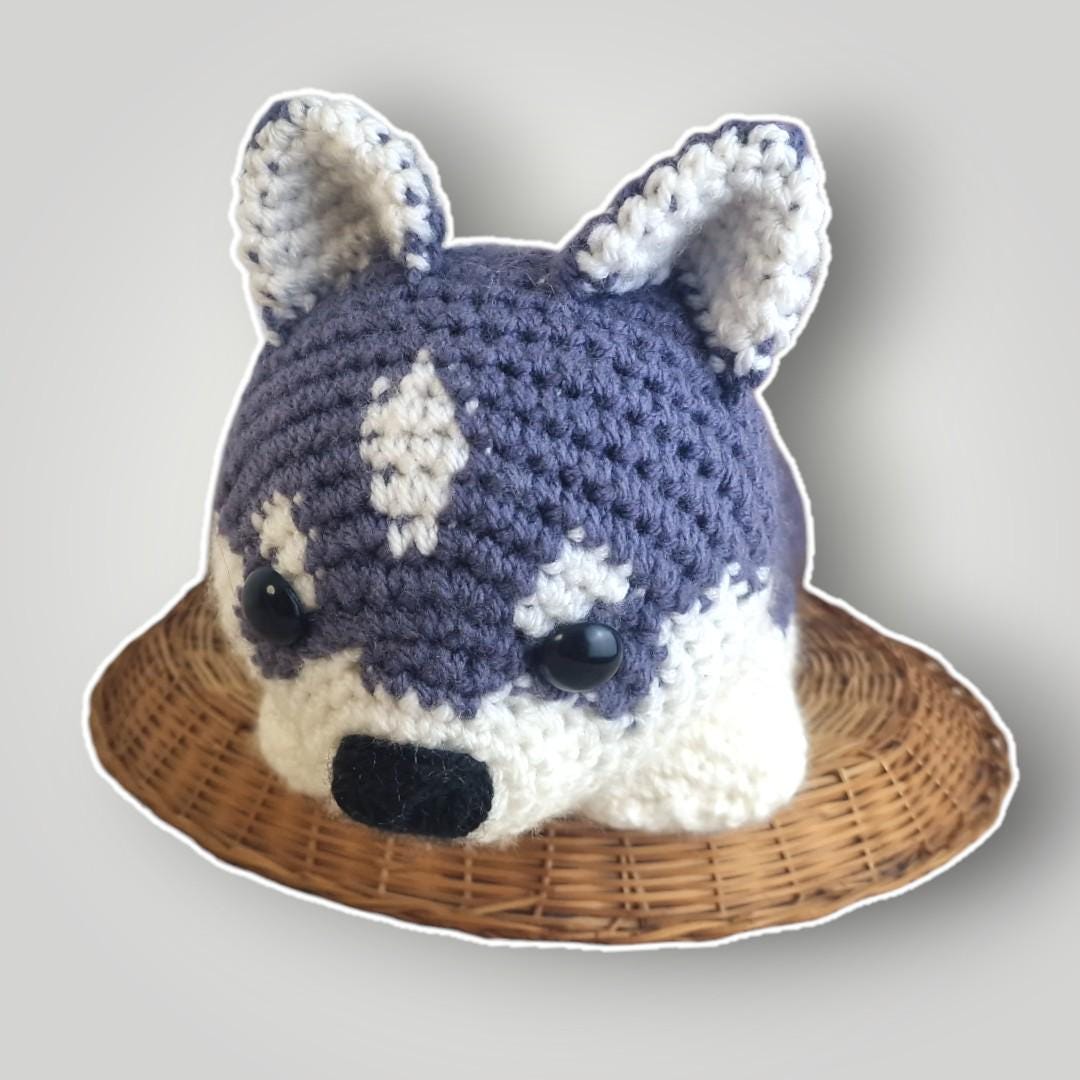 il_fullxfull.7806780315_tf6c.jpg Crochet Husky Plush | Handmade Amigurumi Husky | Stuffed Crochet Dog | 30 cm - Lina And Stitches