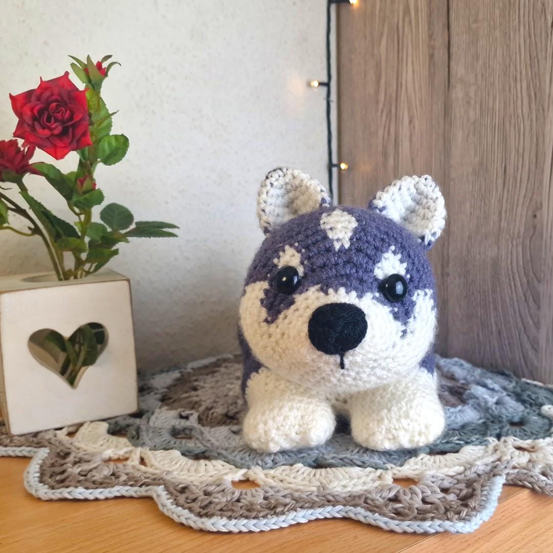 il_fullxfull.7806780325_hbfd.jpg Crochet Husky Plush | Handmade Amigurumi Husky | Stuffed Crochet Dog | 30 cm - Lina And Stitches