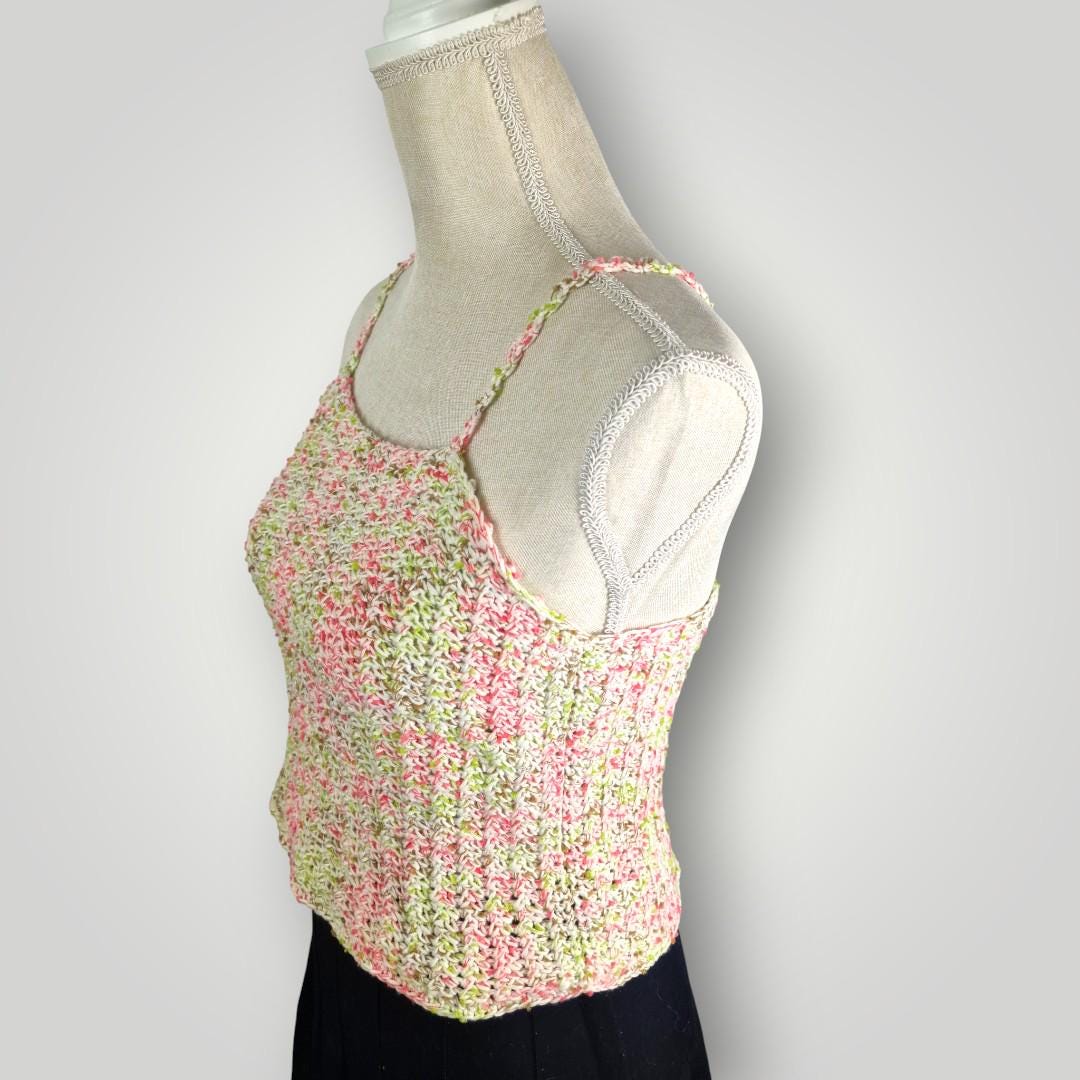 il_fullxfull.7806798389_jekt.jpg Crochet Top “The Racing Summer Top” | White Speckled | Everyday fit | Size S/M | 100% Polyester - Lina And Stitches