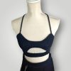 il_fullxfull.7806799789_5uh9.jpg Handmade Crochet Halter Top with Cut-Out | Lace-Up Back | Size S/M | C/B Cup - Lina And Stitches