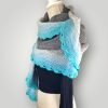 il_fullxfull.7806881277_dflr.jpg Mountain Sky Dragon Scarf, Hand Knitted Long Wrap Scarf, Soft Gradient Knit, Light Blue White Grey - Lina And Stitches