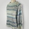 Nordic Frost Knit Sweater | Handmade Knitted Sweater | Nordic Pattern Pullover | Size L - Lina And Stitches