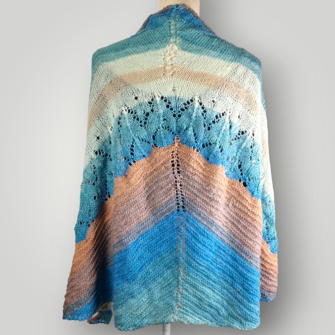 il_fullxfull.7806895399_jbl5.jpg Ocean Whisper Wrap | Hand Knitted Large Shawl Wrap | Lightweight Acrylic | 185 cm - Lina And Stitches