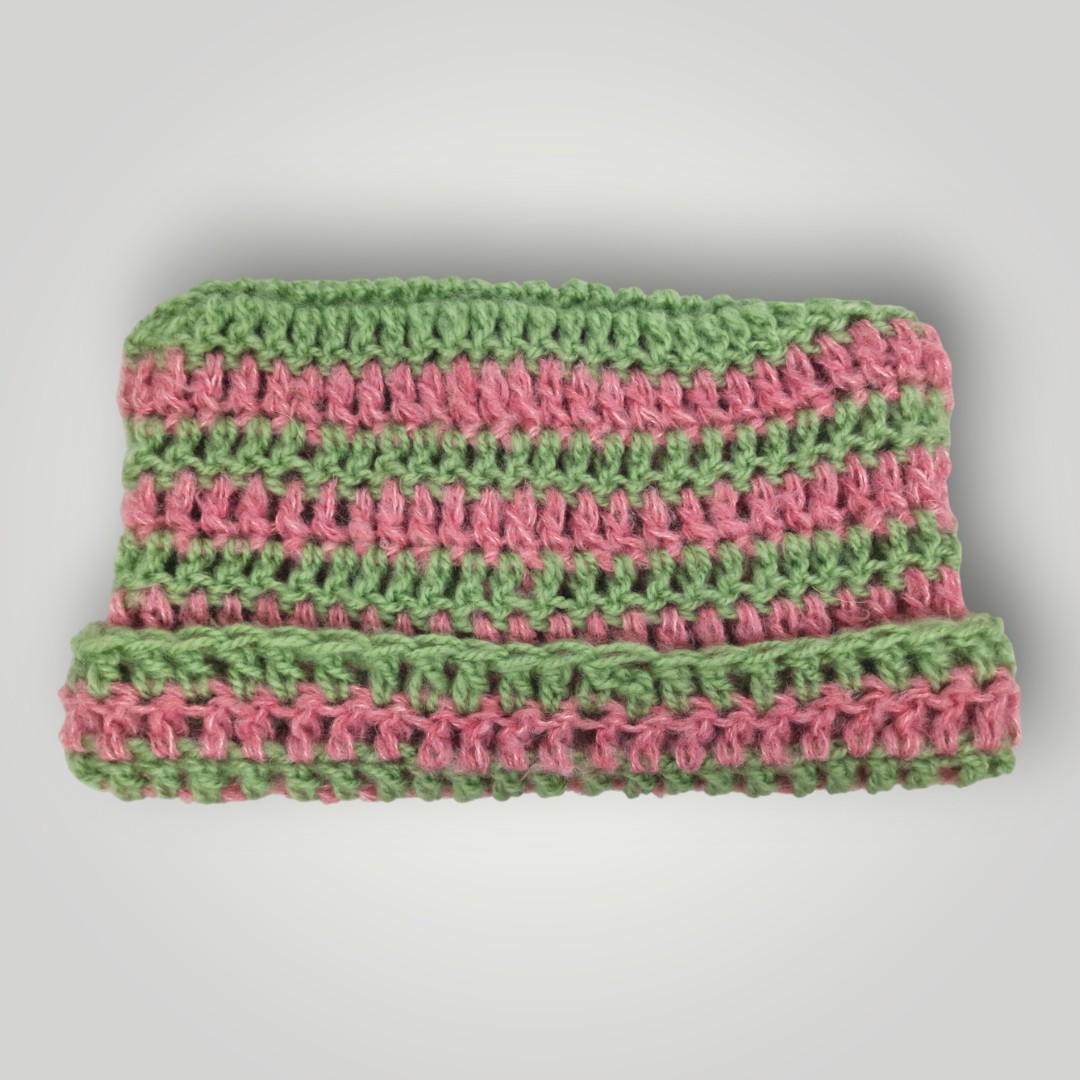 Handmade Crochet Cat Ear Beanie, Oversized Slouchy Fit, Soft Spring Pastel Hat, Fuzzy Yarn Beanie - Lina And Stitches