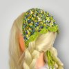 il_fullxfull.7806973021_yx2u.jpg Handmade Crochet Bandana Headscarf, Wildflower Bandana, Scalloped Edge, Spring Hair Accessory - Lina And Stitches