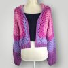 il_fullxfull.7807016673_28y3.jpg The Pinky Dream Crochet Cardigan | Size S/M | Handmade Hexagon Cardigan | Hooded Crochet Cardigan - Lina And Stitches